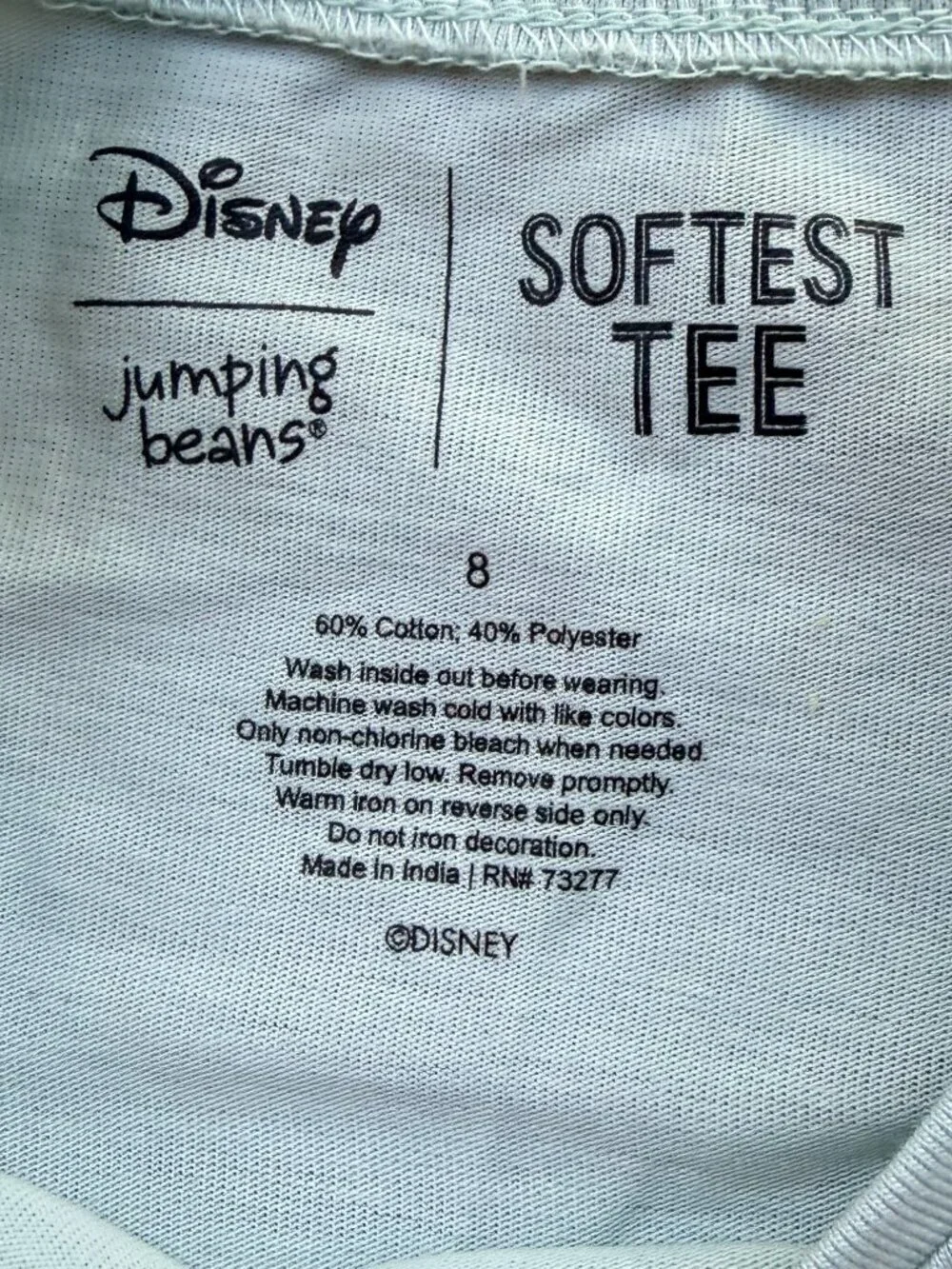 DISNEY Jumping Beans Softest Tee Mint Green Sequin Minnie Mouse Size 8